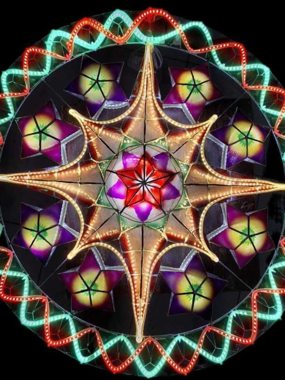 Misenka Merry Capiz na Parol, Christmas Lantern LED 30 inches